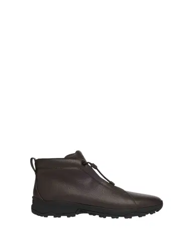 Zegna Men's Triple Stitch Vetta Grained Leather Sneaker Boots | Thumbnail 1 Zegna Men's Triple Stitch Vetta Grained Leather Sneaker Boots | Thumbnail 1