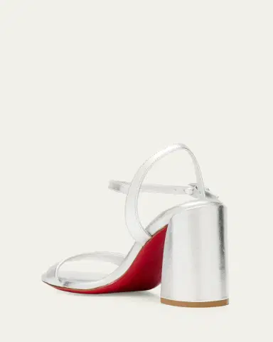 Christian Louboutin 85mm Miss Jane Metallic Leather Ankle-Strap Sandals | Thumbnail 4 Christian Louboutin 85mm Miss Jane Metallic Leather Ankle-Strap Sandals | Thumbnail 4