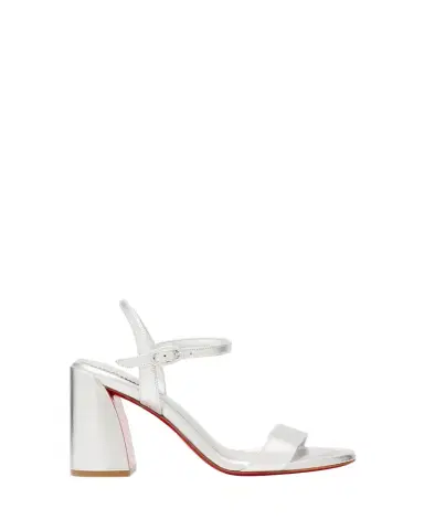 Christian Louboutin 85mm Miss Jane Metallic Leather Ankle-Strap Sandals | Thumbnail 1 Christian Louboutin 85mm Miss Jane Metallic Leather Ankle-Strap Sandals | Thumbnail 1