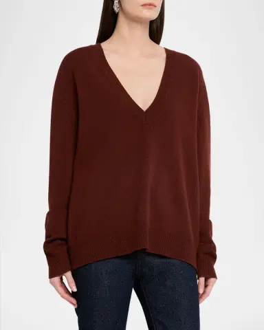 Nili Lotan V-Neck Cashmere Sweater | Thumbnail 13 Nili Lotan V-Neck Cashmere Sweater | Thumbnail 13