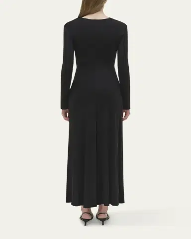Simkhai Ferrera Ruched Long-Sleeve Midi Dress | Thumbnail 3 Simkhai Ferrera Ruched Long-Sleeve Midi Dress | Thumbnail 3