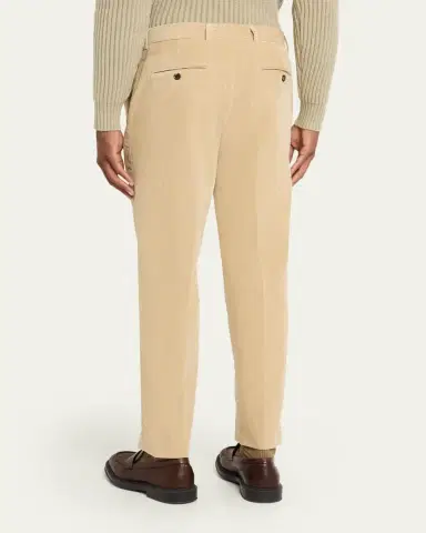Loro Piana Men's Jarno Cotton Corduroy Pleated Pants | Thumbnail 3 Loro Piana Men's Jarno Cotton Corduroy Pleated Pants | Thumbnail 3