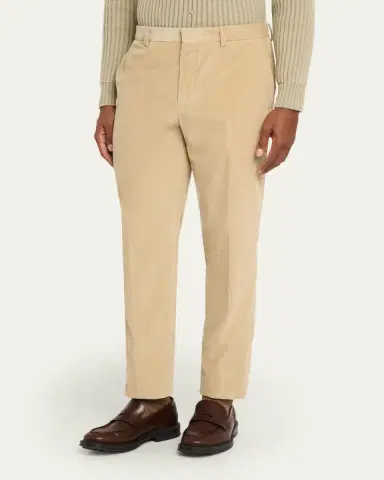 Loro Piana Men's Jarno Cotton Corduroy Pleated Pants | Thumbnail 4 Loro Piana Men's Jarno Cotton Corduroy Pleated Pants | Thumbnail 4