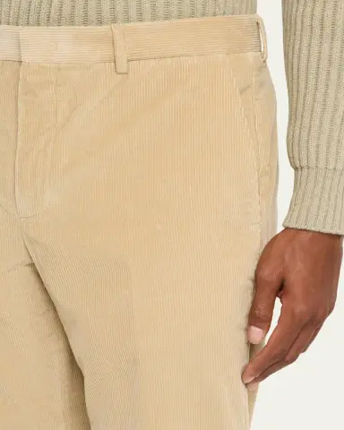 Loro Piana Men's Jarno Cotton Corduroy Pleated Pants | Thumbnail 5 Loro Piana Men's Jarno Cotton Corduroy Pleated Pants | Thumbnail 5