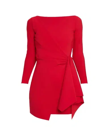 Chiara Boni La Petite Robe Draped Boat-Neck Mini Dress | Thumbnail 1 Chiara Boni La Petite Robe Draped Boat-Neck Mini Dress | Thumbnail 1