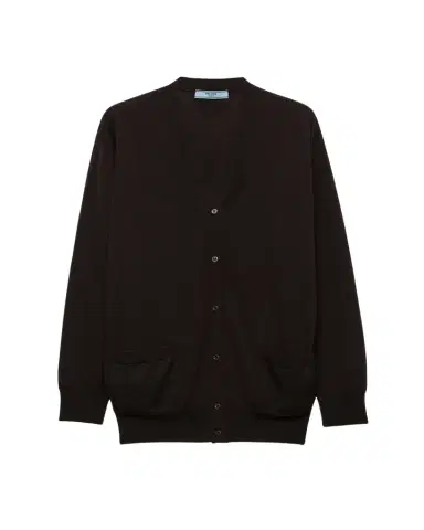 Prada Superfine Cashmere V-Neck Cardigan | Thumbnail 1 Prada Superfine Cashmere V-Neck Cardigan | Thumbnail 1
