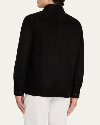 Ralph Lauren Purple Label Men's Suede Overshirt | Thumbnail 3 Ralph Lauren Purple Label Men's Suede Overshirt | Thumbnail 3