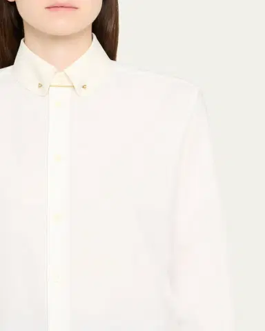 Loro Piana Thea Collar-Pin Oxford Shirt | Thumbnail 5 Loro Piana Thea Collar-Pin Oxford Shirt | Thumbnail 5