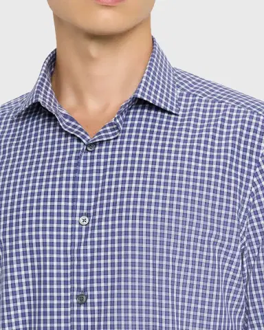 ZEGNA Men's Petite Check Cotton Button-Down Shirt | Thumbnail 9 ZEGNA Men's Petite Check Cotton Button-Down Shirt | Thumbnail 9