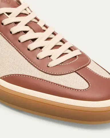 Loro Piana Tennis Walk Canvas and Leather Sneakers | Thumbnail 5 Loro Piana Tennis Walk Canvas and Leather Sneakers | Thumbnail 5