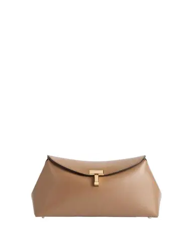 TOTEME T-Lock Clutch in Palmellata Leather | Thumbnail 1 TOTEME T-Lock Clutch in Palmellata Leather | Thumbnail 1