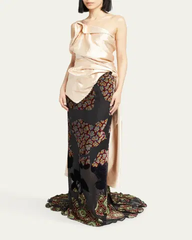 Dries Van Noten Camari Draped Satin High-Low Top | Thumbnail 5 Dries Van Noten Camari Draped Satin High-Low Top | Thumbnail 5