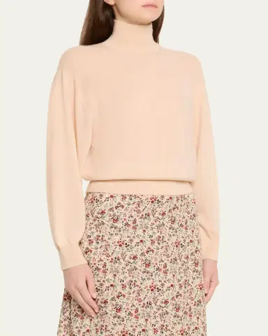Loro Piana Camino Cashmere-Silk Turtleneck Sweater | Thumbnail 4 Loro Piana Camino Cashmere-Silk Turtleneck Sweater | Thumbnail 4