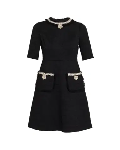 Rickie Freeman for Teri Jon Bead & Crystal-Trim Boucle Dress | Thumbnail 1 Rickie Freeman for Teri Jon Bead & Crystal-Trim Boucle Dress | Thumbnail 1