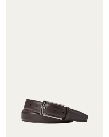 Ralph Lauren Purple Label Men's Calfskin Belt | Thumbnail 1 Ralph Lauren Purple Label Men's Calfskin Belt | Thumbnail 1