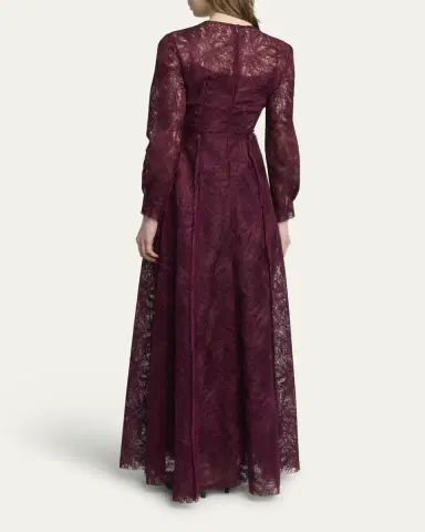 Erdem Long-Sleeve Lace Gown | Thumbnail 3 Erdem Long-Sleeve Lace Gown | Thumbnail 3
