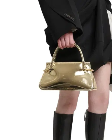 Givenchy Pinch Mini Shoulder Bag in Metallic Leather | Thumbnail 1 Givenchy Pinch Mini Shoulder Bag in Metallic Leather | Thumbnail 1