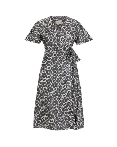 Hannah Artwear Clementine Pathway Silk Wrap Dress | Thumbnail 1 Hannah Artwear Clementine Pathway Silk Wrap Dress | Thumbnail 1
