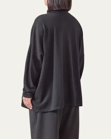 Eskandar Wide Scrunch Neck Top (Mid Plus Length) | Thumbnail 3 Eskandar Wide Scrunch Neck Top (Mid Plus Length) | Thumbnail 3