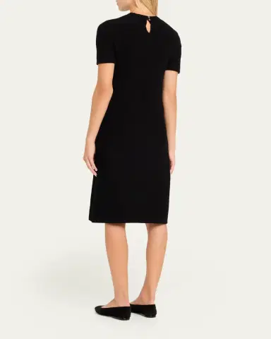 Loro Piana Jarilla Silk Boucle Midi Dress | Thumbnail 3 Loro Piana Jarilla Silk Boucle Midi Dress | Thumbnail 3