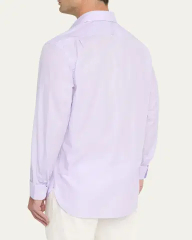 Ralph Lauren Purple Label Men's Cotton Micro-Houndstooth Classic Fit Sport Shirt | Thumbnail 3 Ralph Lauren Purple Label Men's Cotton Micro-Houndstooth Classic Fit Sport Shirt | Thumbnail 3