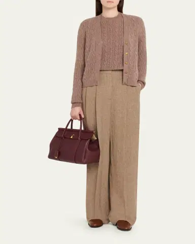 Loro Piana Baby Cashmere Cable Knit Cardigan | Thumbnail 2 Loro Piana Baby Cashmere Cable Knit Cardigan | Thumbnail 2