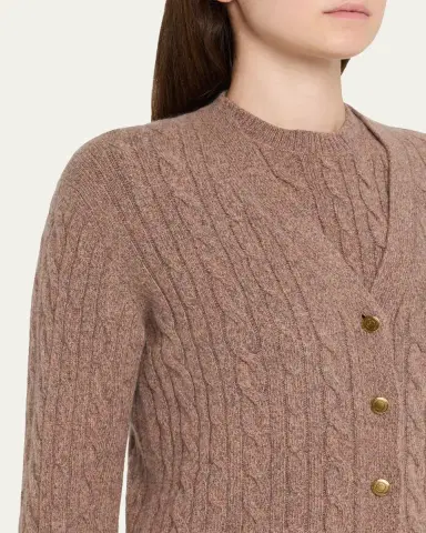 Loro Piana Baby Cashmere Cable Knit Cardigan | Thumbnail 5 Loro Piana Baby Cashmere Cable Knit Cardigan | Thumbnail 5