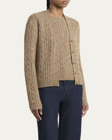 Loro Piana Baby Cashmere Cable Knit Cardigan | Thumbnail 8 Loro Piana Baby Cashmere Cable Knit Cardigan | Thumbnail 8