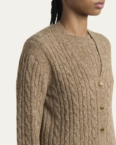 Loro Piana Baby Cashmere Cable Knit Cardigan | Thumbnail 9 Loro Piana Baby Cashmere Cable Knit Cardigan | Thumbnail 9