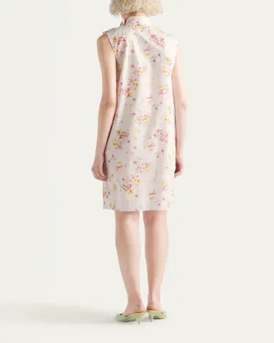 Prada Bouquet-Print Sleeveless Poplin Dress | Thumbnail 3 Prada Bouquet-Print Sleeveless Poplin Dress | Thumbnail 3