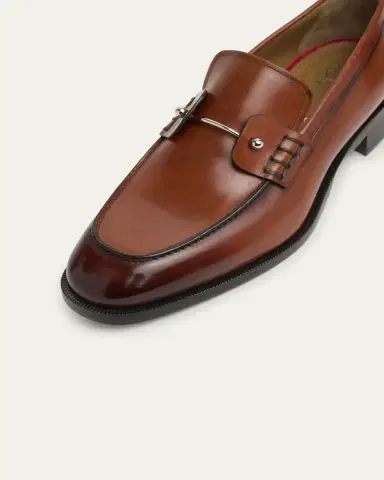 Christian Louboutin Men's Chambelimoc Collar-Pin Leather Loafers | Thumbnail 3 Christian Louboutin Men's Chambelimoc Collar-Pin Leather Loafers | Thumbnail 3