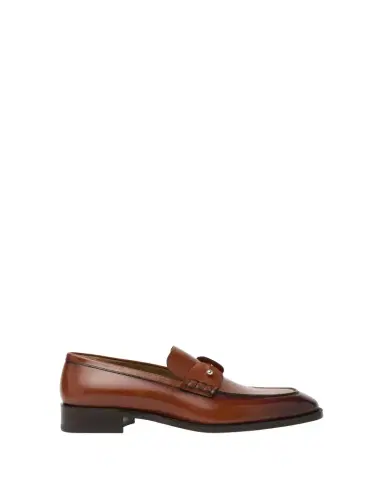 Christian Louboutin Men's Chambelimoc Collar-Pin Leather Loafers | Thumbnail 1 Christian Louboutin Men's Chambelimoc Collar-Pin Leather Loafers | Thumbnail 1