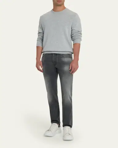 Jacob Cohen Men's Bard Slim-Fit Washed Black Denim Jeans | Thumbnail 2 Jacob Cohen Men's Bard Slim-Fit Washed Black Denim Jeans | Thumbnail 2