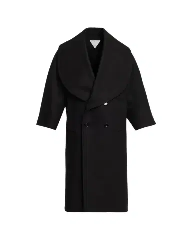 Bottega Veneta Oversized Collar Double-Breasted Wool-Blend Coat | Thumbnail 1 Bottega Veneta Oversized Collar Double-Breasted Wool-Blend Coat | Thumbnail 1