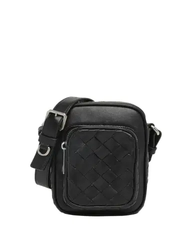 Bottega Veneta Men's Intrecciato Leather Vertical Crossbody Bag | Thumbnail 1 Bottega Veneta Men's Intrecciato Leather Vertical Crossbody Bag | Thumbnail 1