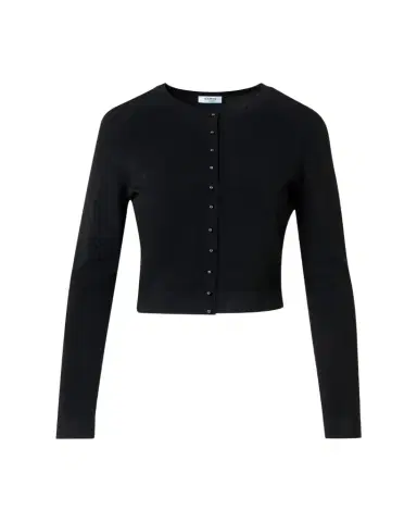 Akris punto Wool Rib Crop Crewneck Cardigan | Thumbnail 1 Akris punto Wool Rib Crop Crewneck Cardigan | Thumbnail 1