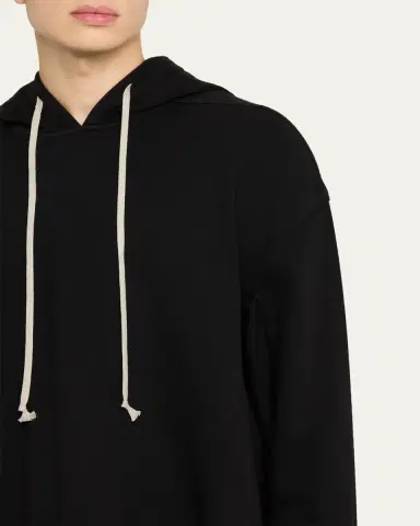 DRKSHDW RICK OWENS Men's Cotton Raw-Edge Oversized Hoodie | Thumbnail 5 DRKSHDW RICK OWENS Men's Cotton Raw-Edge Oversized Hoodie | Thumbnail 5