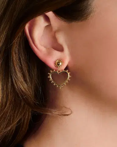 Anabel Aram Jewelry Heart Drop Earrings | Thumbnail 2 Anabel Aram Jewelry Heart Drop Earrings | Thumbnail 2