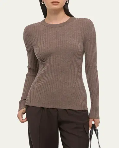 Helmut Lang Open-Back Ribbed Wool Top | Thumbnail 3 Helmut Lang Open-Back Ribbed Wool Top | Thumbnail 3