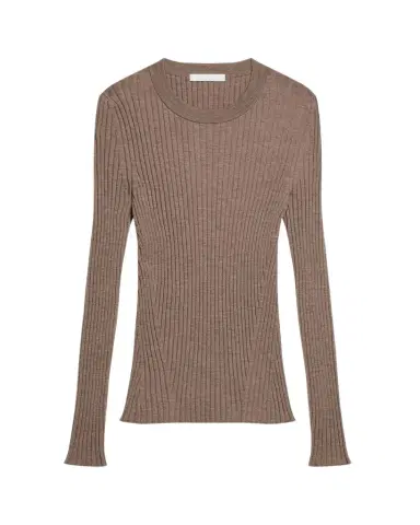 Helmut Lang Open-Back Ribbed Wool Top | Thumbnail 1 Helmut Lang Open-Back Ribbed Wool Top | Thumbnail 1