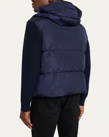 Canada Goose Men's HyBridge Wool-Knit Nylon Down Hooded Jacket | Thumbnail 3 Canada Goose Men's HyBridge Wool-Knit Nylon Down Hooded Jacket | Thumbnail 3