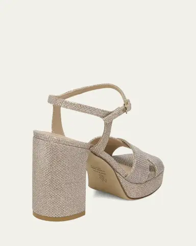Stuart Weitzman Dayna Metallic Crisscross Platform Sandals | Thumbnail 3 Stuart Weitzman Dayna Metallic Crisscross Platform Sandals | Thumbnail 3