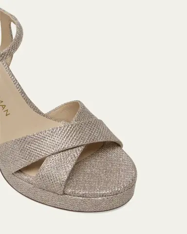 Stuart Weitzman Dayna Metallic Crisscross Platform Sandals | Thumbnail 4 Stuart Weitzman Dayna Metallic Crisscross Platform Sandals | Thumbnail 4