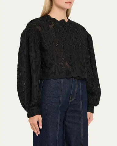 Ulla Johnson Coletta Appliqué Jacket | Thumbnail 4 Ulla Johnson Coletta Appliqué Jacket | Thumbnail 4