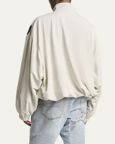 Balenciaga Men's Nylon Circle Logo Track Jacket | Thumbnail 3 Balenciaga Men's Nylon Circle Logo Track Jacket | Thumbnail 3