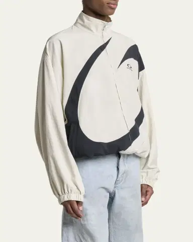 Balenciaga Men's Nylon Circle Logo Track Jacket | Thumbnail 4 Balenciaga Men's Nylon Circle Logo Track Jacket | Thumbnail 4