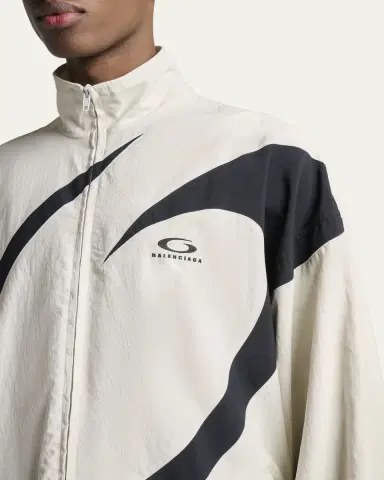 Balenciaga Men's Nylon Circle Logo Track Jacket | Thumbnail 5 Balenciaga Men's Nylon Circle Logo Track Jacket | Thumbnail 5