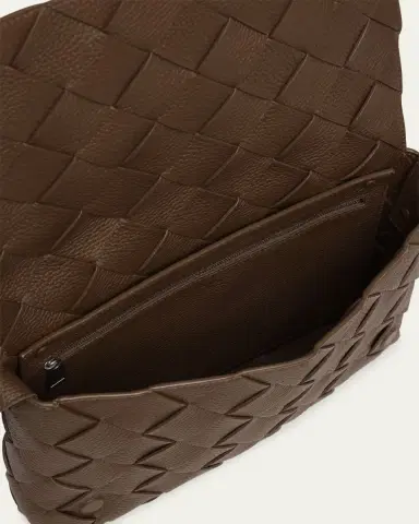 Bottega Veneta Men's Diago Large Intreccio Leather Crossbody Bag | Thumbnail 5 Bottega Veneta Men's Diago Large Intreccio Leather Crossbody Bag | Thumbnail 5