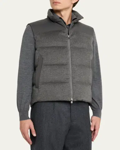 Sease Men's Insulated Cashmere Reversible Vest | Thumbnail 4 Sease Men's Insulated Cashmere Reversible Vest | Thumbnail 4