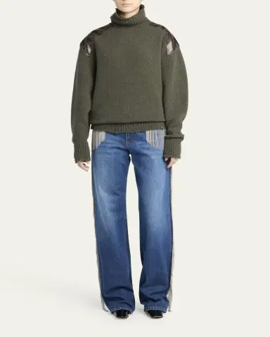 Stella McCartney Fringe Wide-Leg Jeans | Thumbnail 4 Stella McCartney Fringe Wide-Leg Jeans | Thumbnail 4